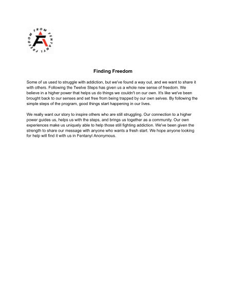 First page of Finding Freedom